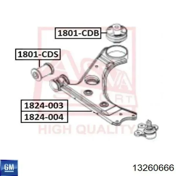 Сайлентблок переднього важеля 13260666 General Motors