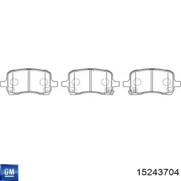 Передні тормозні колодки 15243704 General Motors