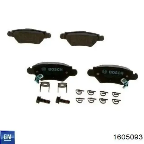 Задні гальмівні колодки 1605093 General Motors