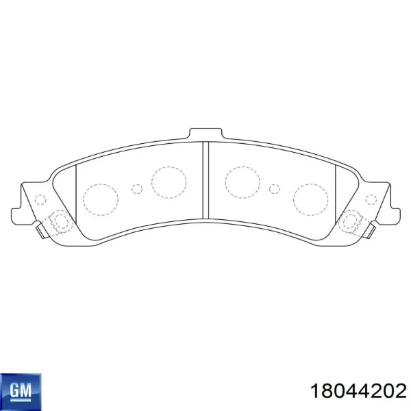 Задні гальмівні колодки 18044202 General Motors