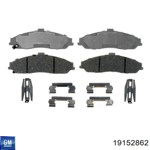 Передні тормозні колодки 19152862 General Motors