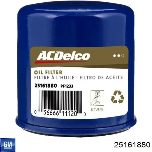 Масляний фільтр 25161880 General Motors