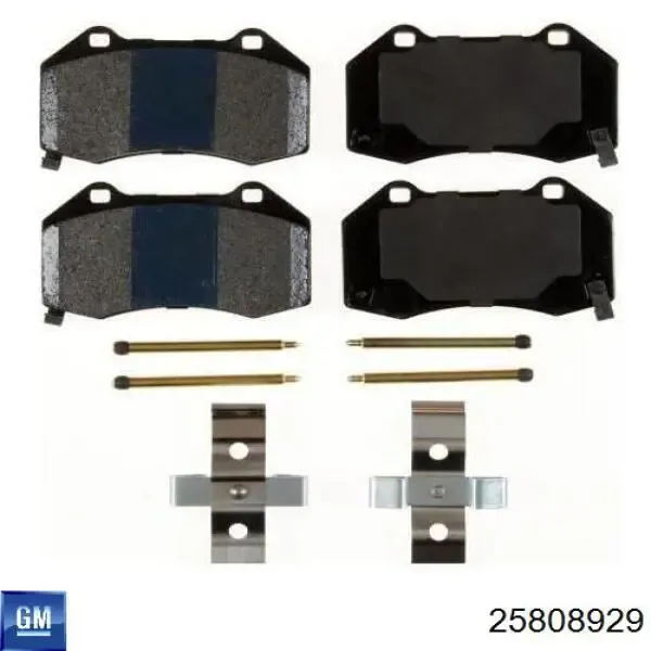 Передні тормозні колодки 25808929 General Motors