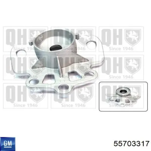Опора амортизатора заднього, лівого 55703317 General Motors