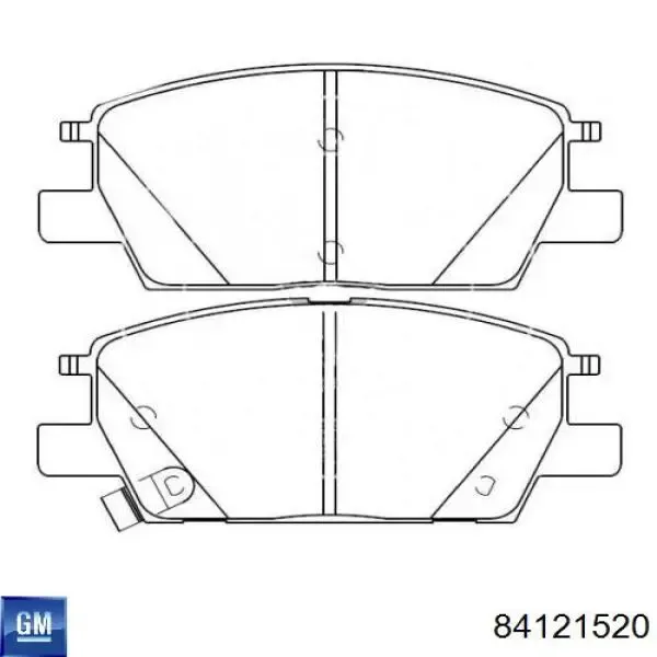 Передні тормозні колодки 84121520 General Motors