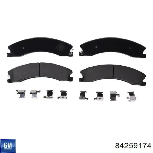 Задні гальмівні колодки 84259174 General Motors
