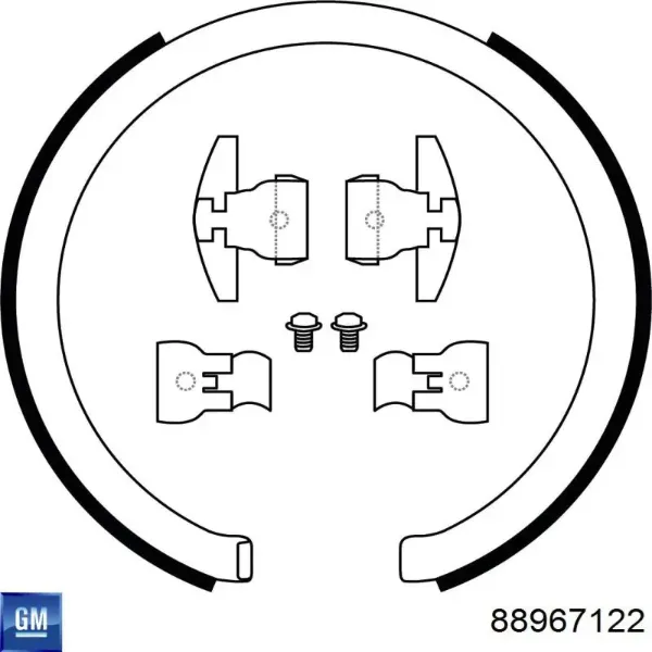 Колодки ручника 88967122 General Motors