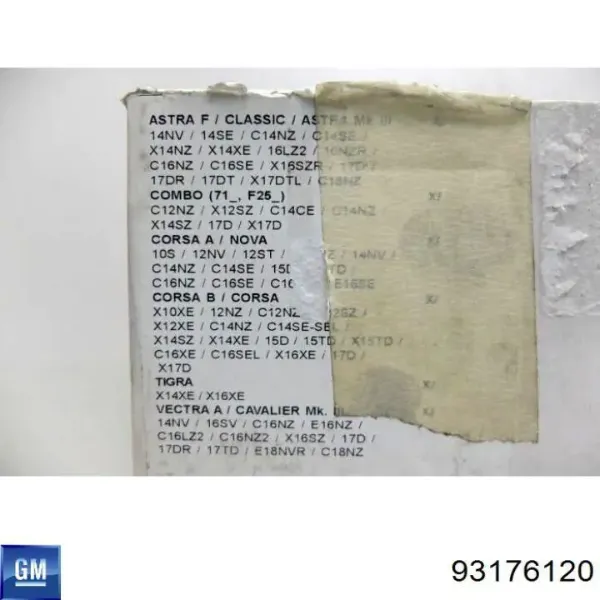 Передні тормозні колодки 93176120 General Motors