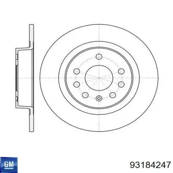 Гальмівні диски 93184247 General Motors