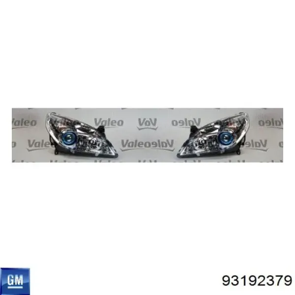 Фара ліва 93192379 General Motors
