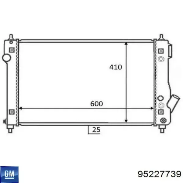 Радіатор 95227739 General Motors