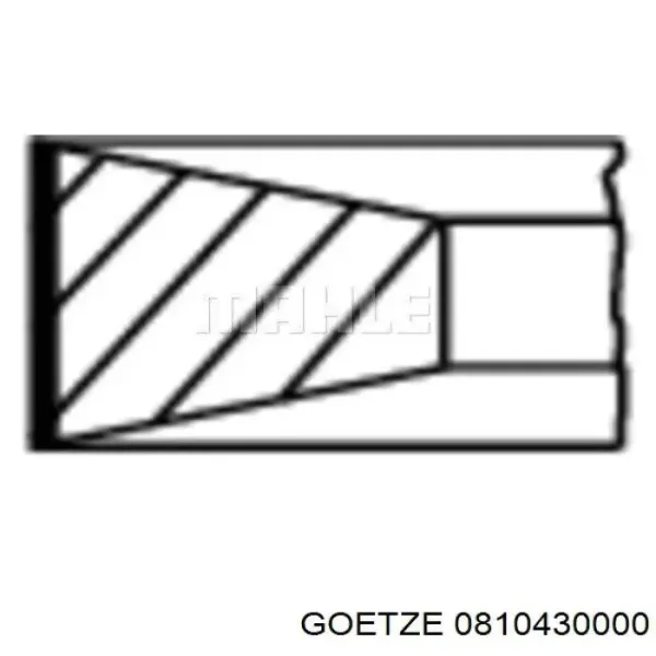 Кільця поршневі на 1 циліндр, STD. 0810430000 Goetze