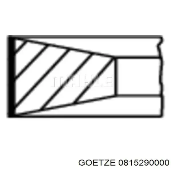 Кільця поршневі на 1 циліндр, STD. 0815290000 Goetze