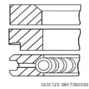 Кільця поршневі на 1 циліндр, 2-й ремонт (+0,50) GOETZE 0817380700