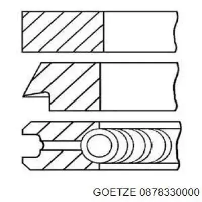 Кільця поршневі на 1 циліндр, STD. HW300030 Hanswerk