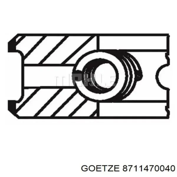 Поршень в комплекті на 1 циліндр, STD 8711470040 Goetze