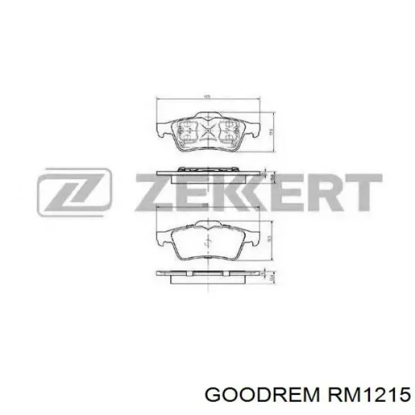 Задні гальмівні колодки RM1215 Goodrem