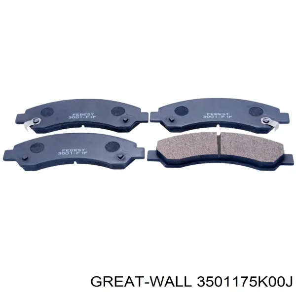Передні тормозні колодки 3501175K00J Great Wall
