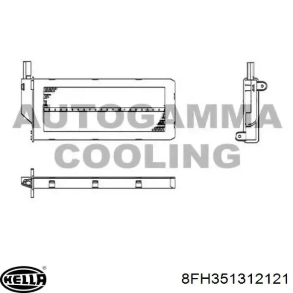 Радіатор пічки 8FH351312121 HELLA