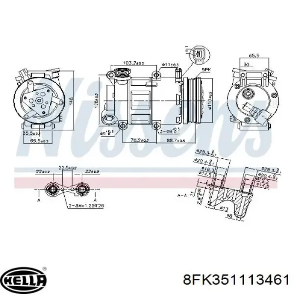 Компресор системи кондиціювання Volvo 8603655 ціна, від