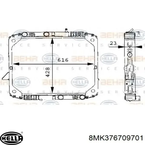 Радіатор 8MK376709701 HELLA