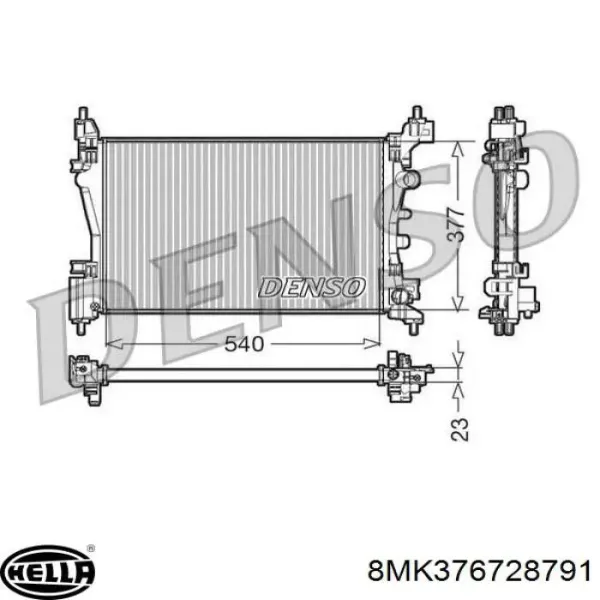 Радіатор 55701408 General Motors