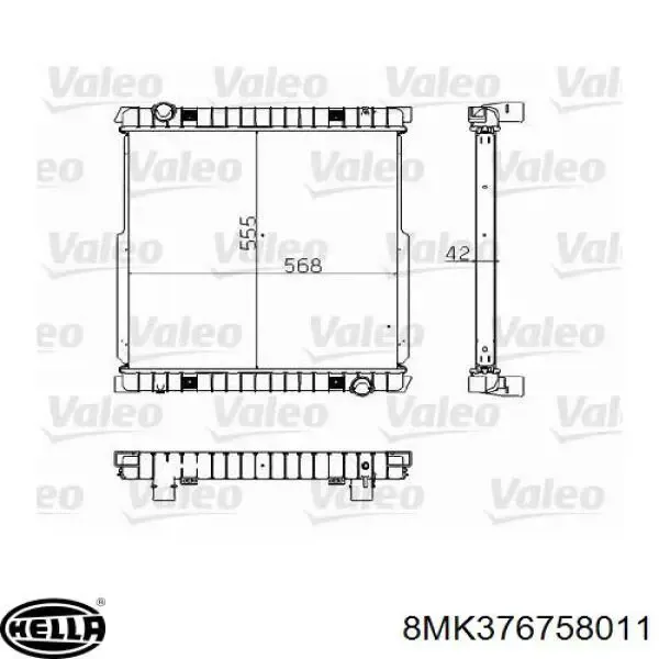 Радіатор 8MK376758011 HELLA