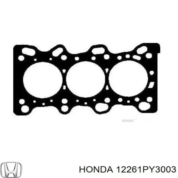 Прокладка головки блока циліндрів (ГБЦ), права 12261PY3003 Honda