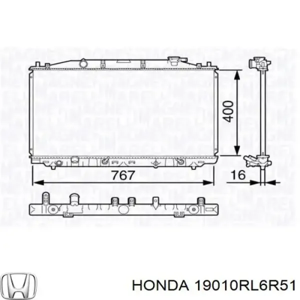 Радіатор 19010RL6R51 Honda