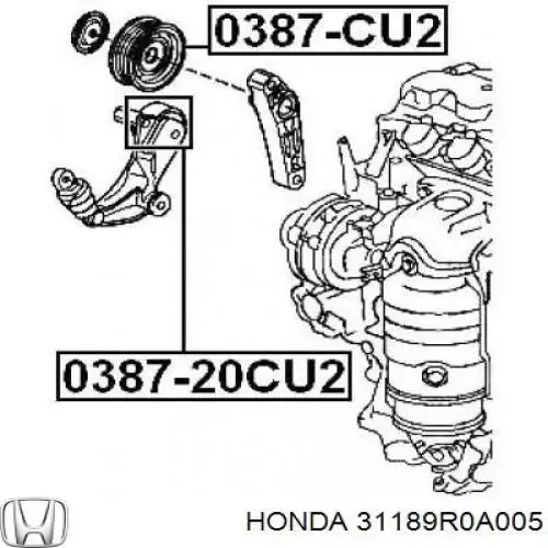 Натяжний ролик 31189R0A005 Honda