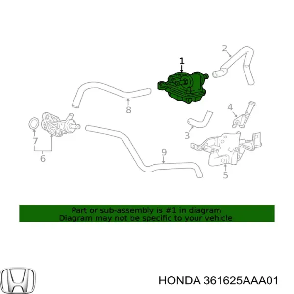 Клапан перетворювач тиску наддуву (соленоїд) 361625AAA01 Honda