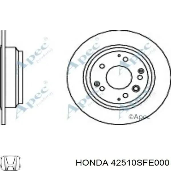 Гальмівні диски 42510SFE000 Honda
