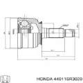 Ліва піввісь Honda Civic EG, EH