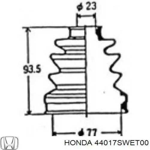 Купити Пильник ШРУСа внутрішній Honda CR-V III RE