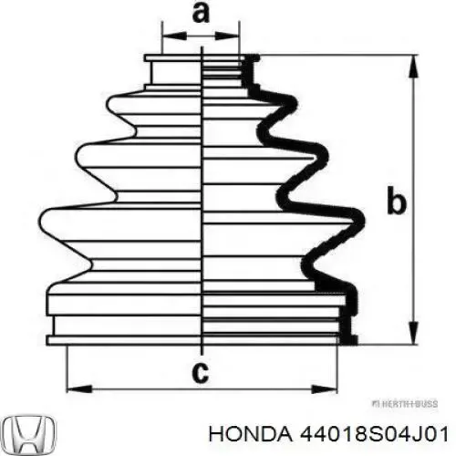 Пильник ШРУСа зовнішній 44018S04J01 Honda