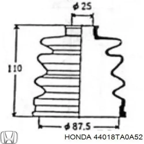 Пильник ШРУСа зовнішній 44018TA0A52 Honda