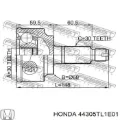Піввісь права Honda Accord CU