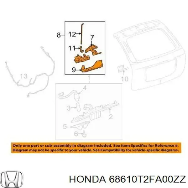  68610T2FA00ZZ Honda