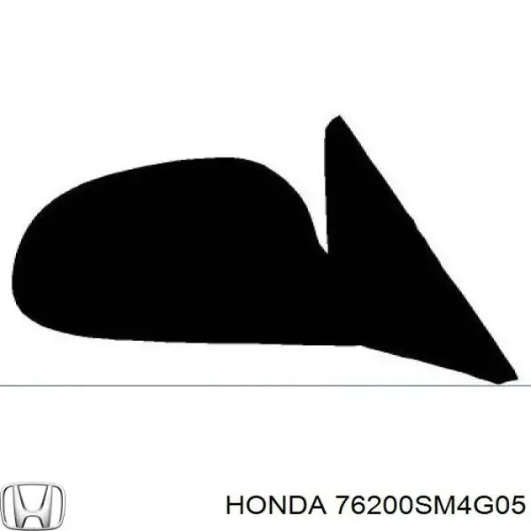 Дзеркало праве 76200SM4G05 Honda
