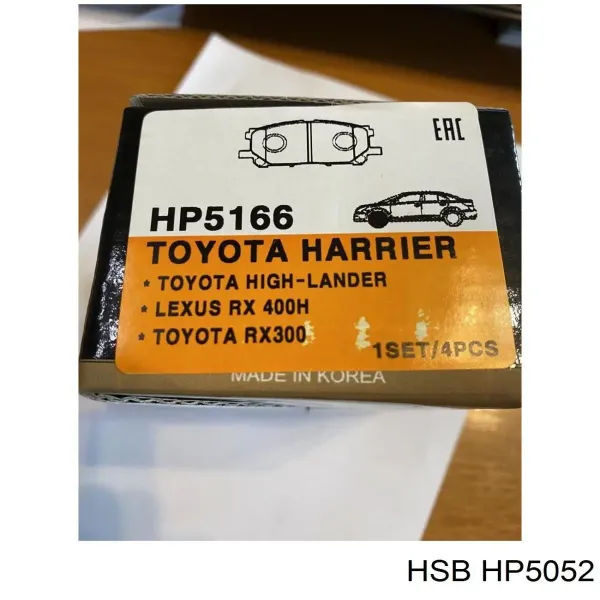 Передні тормозні колодки HP5052 HSB