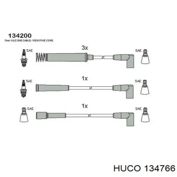Високовольтні дроти 134766 Huco