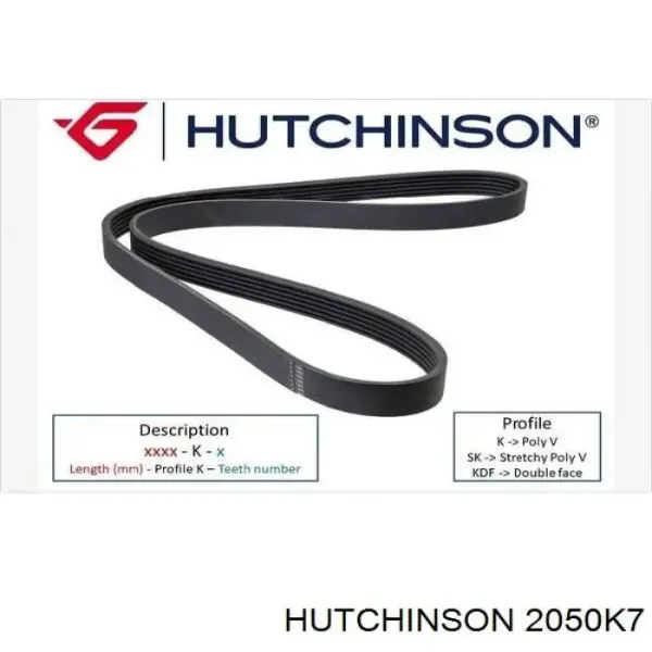 Ремінь генератора 2050K7 Hutchinson