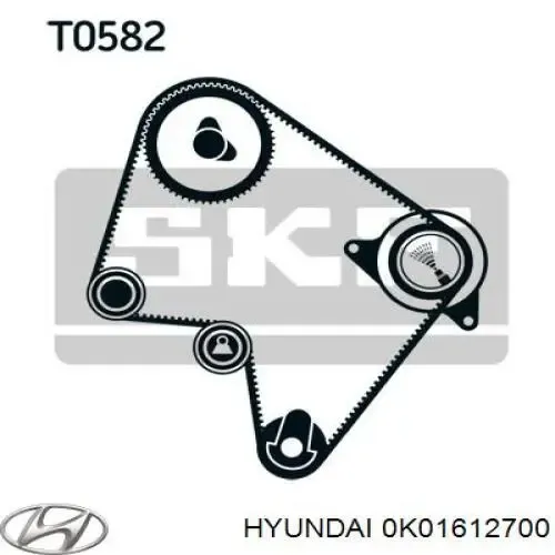 Ролик натягувача ременя ГРМ 0K01612700 Hyundai/Kia