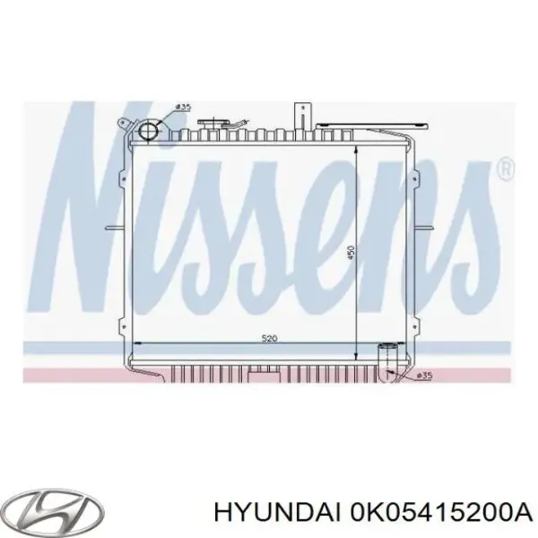 Радіатор 0K05415200A Hyundai/Kia