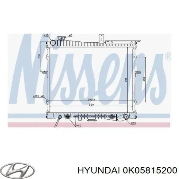 Радіатор 0K05815200 Hyundai/Kia