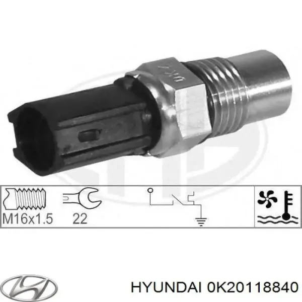 Датчик включення вентилятора 0K20118840 Hyundai/Kia