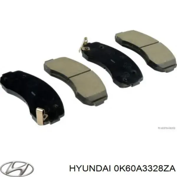 Передні тормозні колодки 0K60A3328ZA Hyundai/Kia