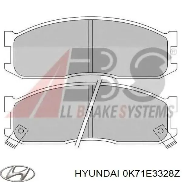 Передні тормозні колодки 0K71E3328Z Hyundai/Kia