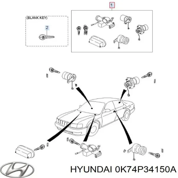 Стійка стабілізатора переднього 0K74P34150A Hyundai/Kia