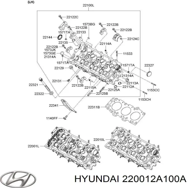 Головка циліндрів на Hyundai I30  FD
